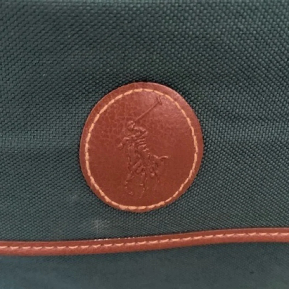 Ralph Lauren Luggage Canvas Green Polo Bag Messenger Bag Carry On Work Travel
